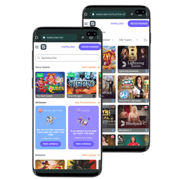 registo no casino online weiss bet